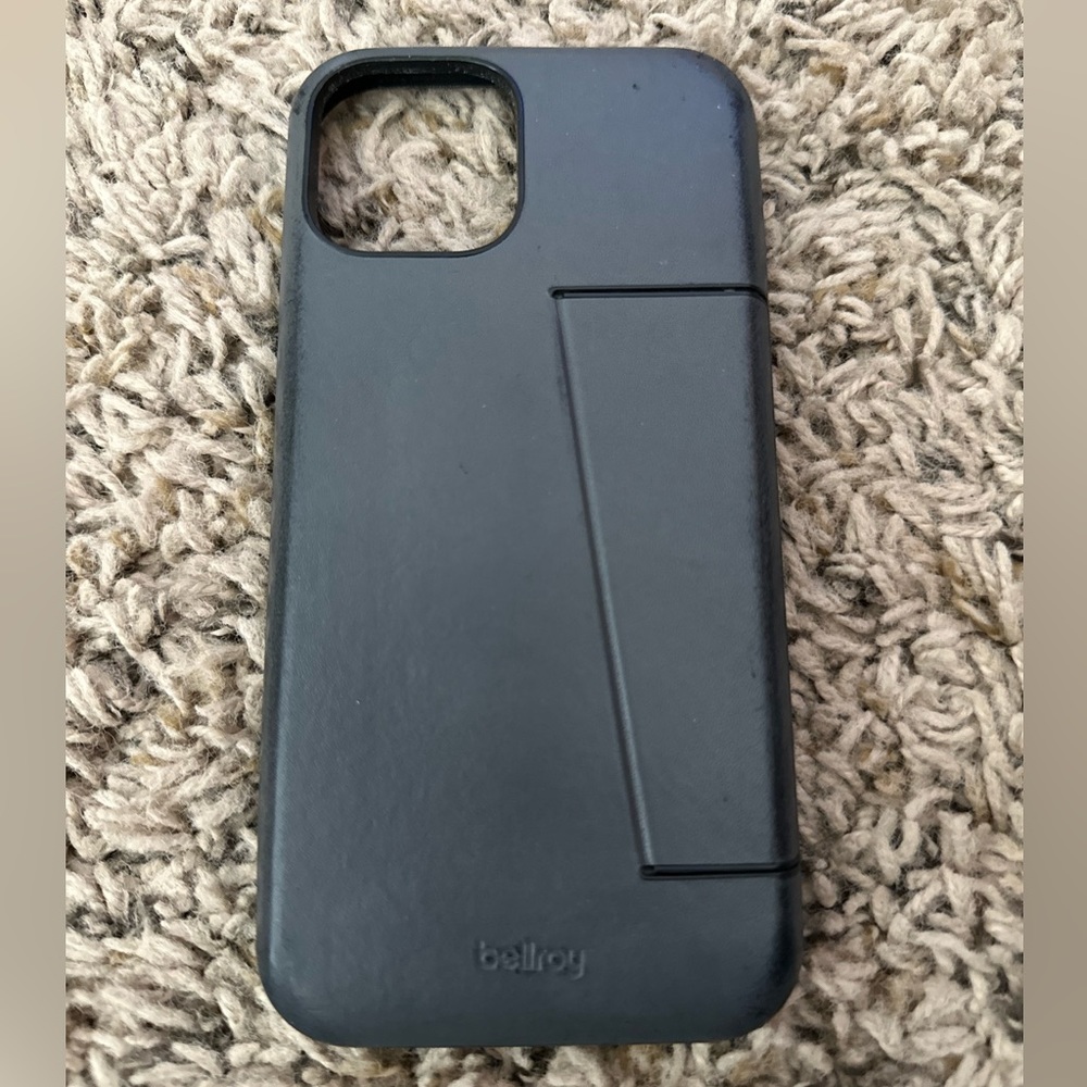 Bellroy iPhone 12 Pro Max 3-card phone case in charcoal leather